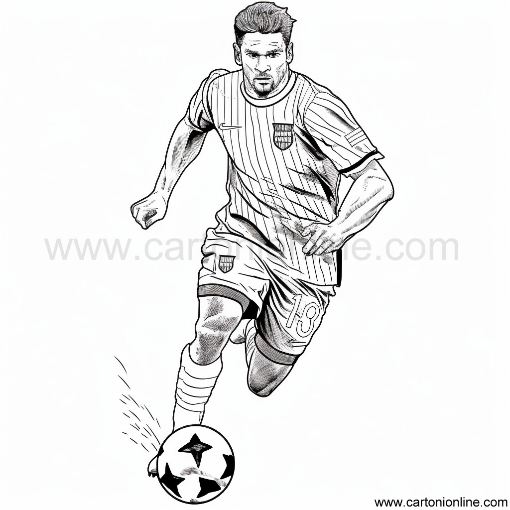 Desenho 49 de jogador de futebol para imprimir e colorir