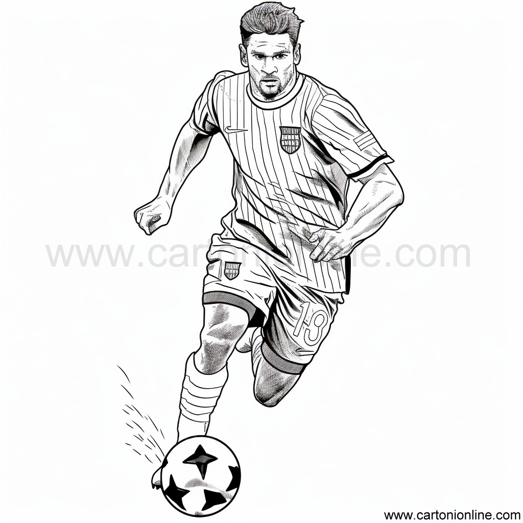 Dibujo 49 de futbolista para imprimir y colorear