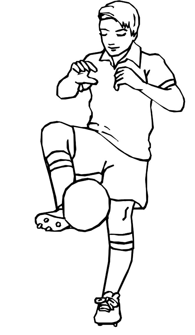 Dibujo 2 de fútbol para colorear