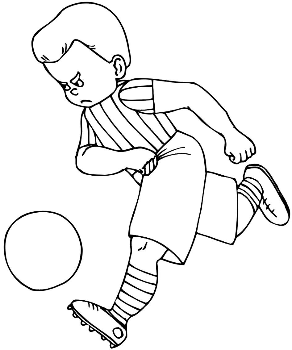 Soccer 3 drawing to print and color