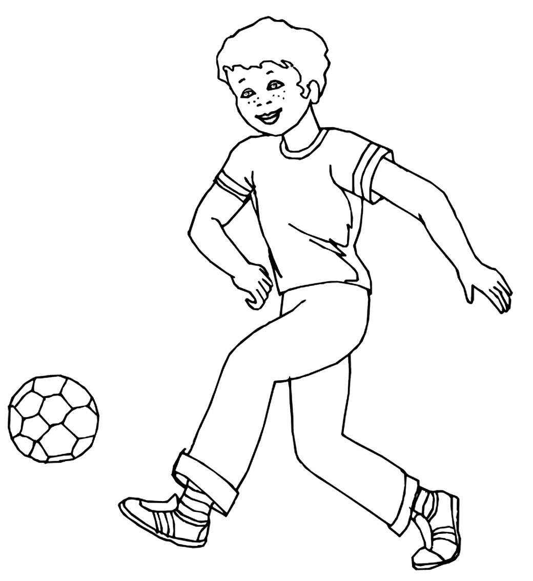 Desenho 4 de Futebol para imprimir e colorir