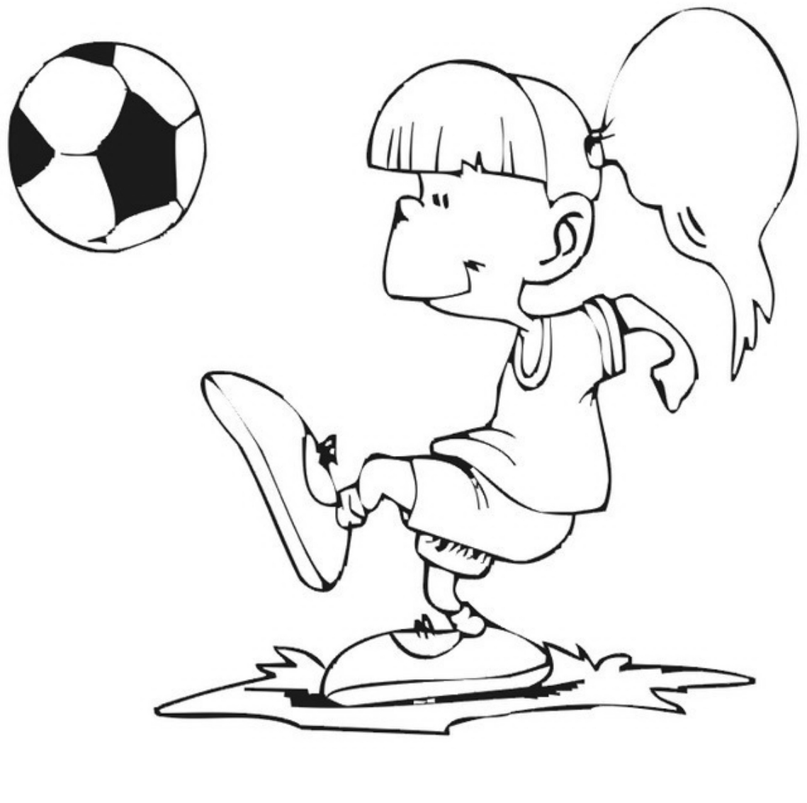 Soccer 9 drawing to print and color