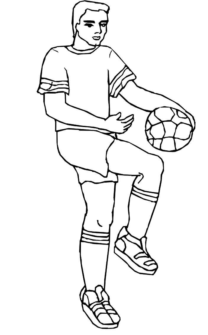 Soccer 10 drawing to print and color