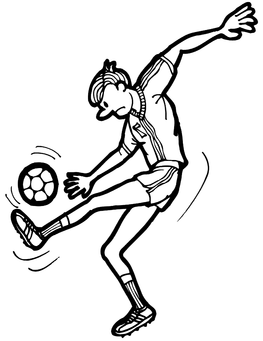 Soccer 12 drawing to print and color