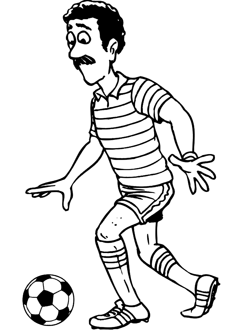 Soccer 13 drawing to print and color