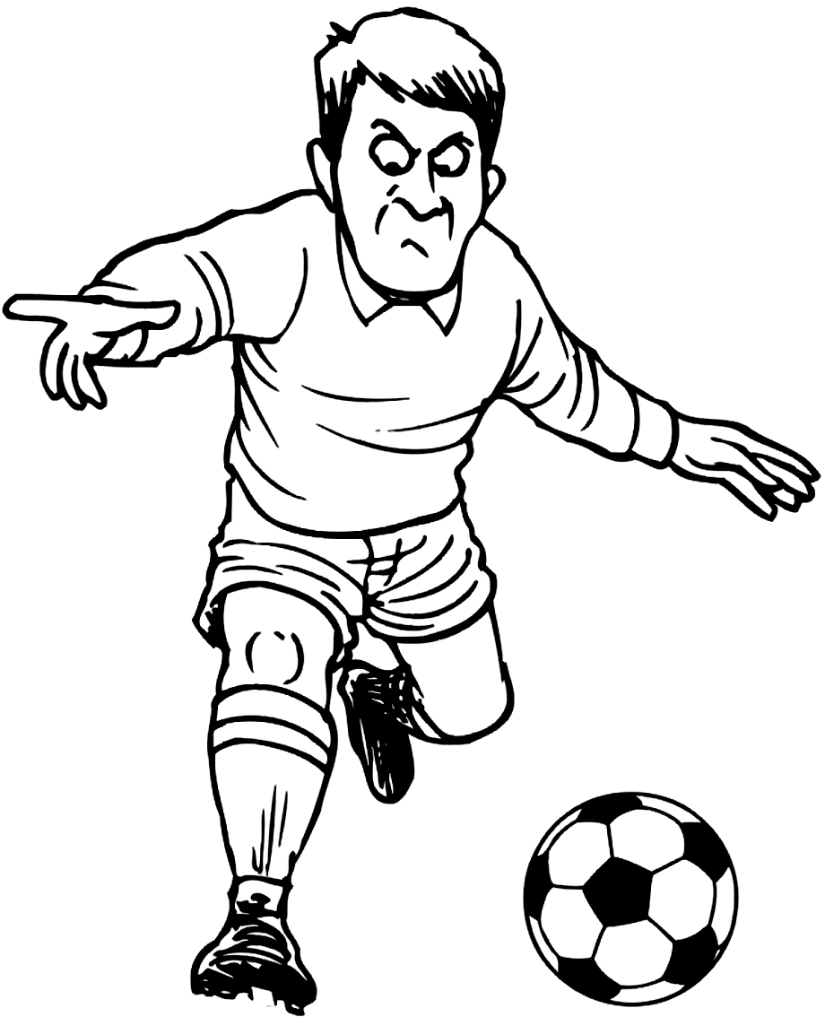 Soccer 14 drawing to print and color