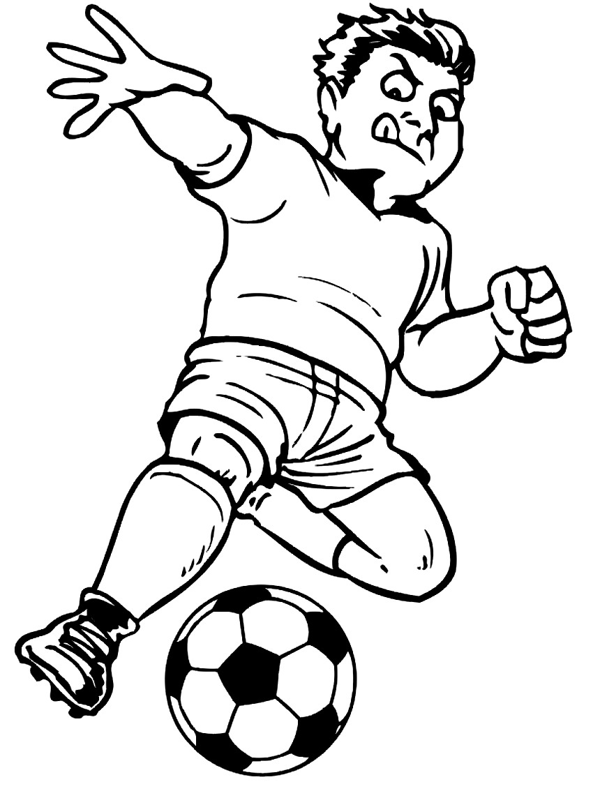 Soccer 15 drawing to print and color