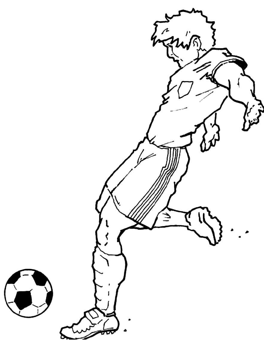 Soccer 19 drawing to print and color