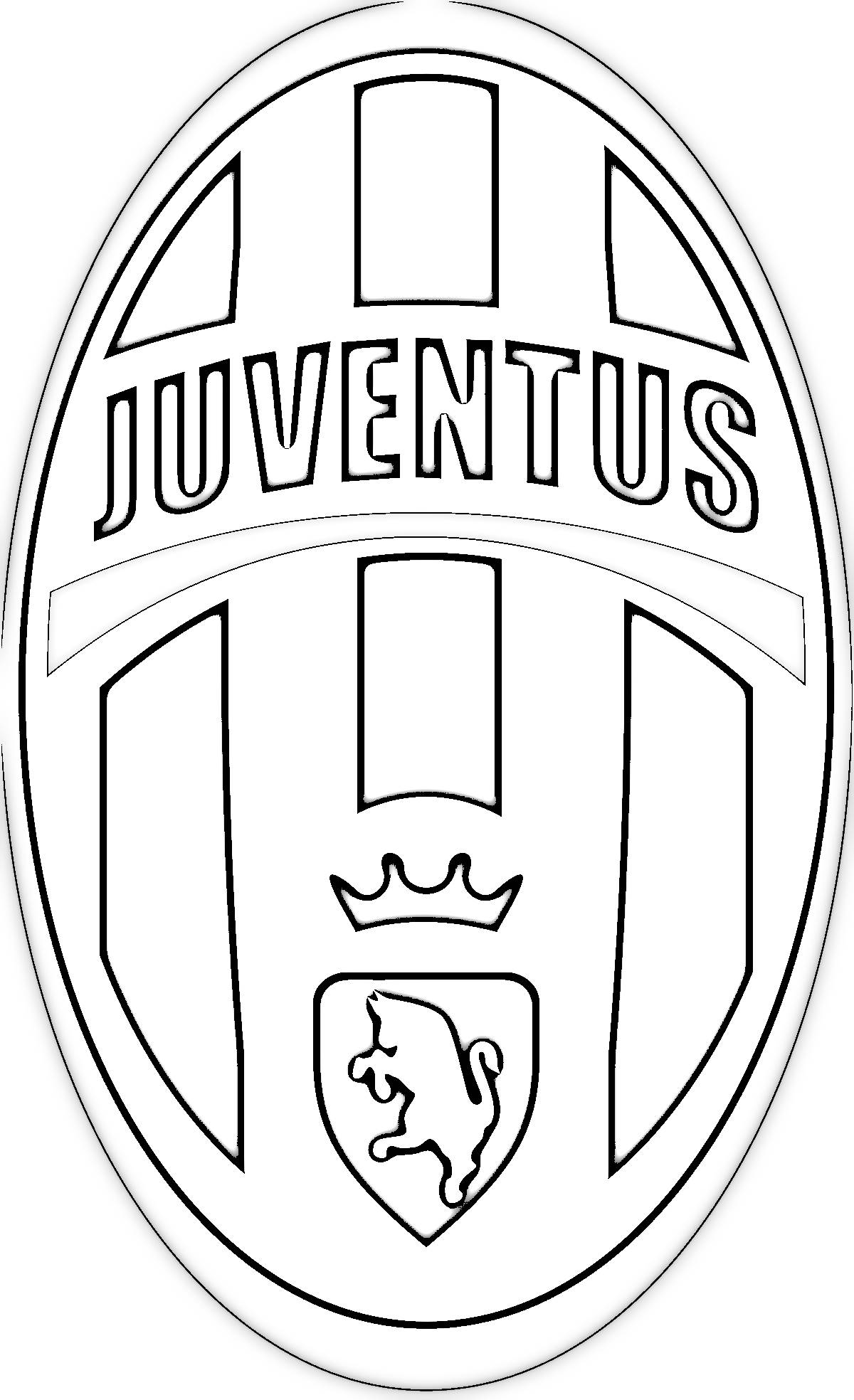 Kleurplaat Juventus-schild om af te drukken en te kleuren
