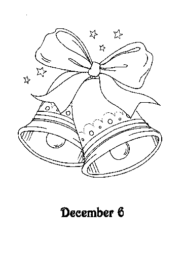 Drawing 6 from Advent calendar coloring page to print and coloring