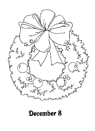 Drawing 8 of the Advent Calendar to print and color