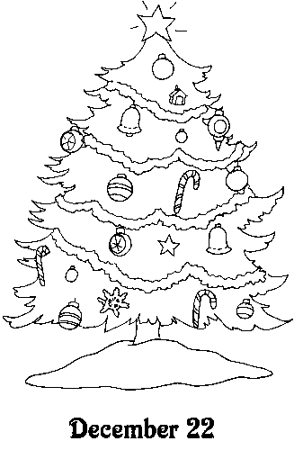 Drawing 22 from Advent calendar coloring page to print and coloring