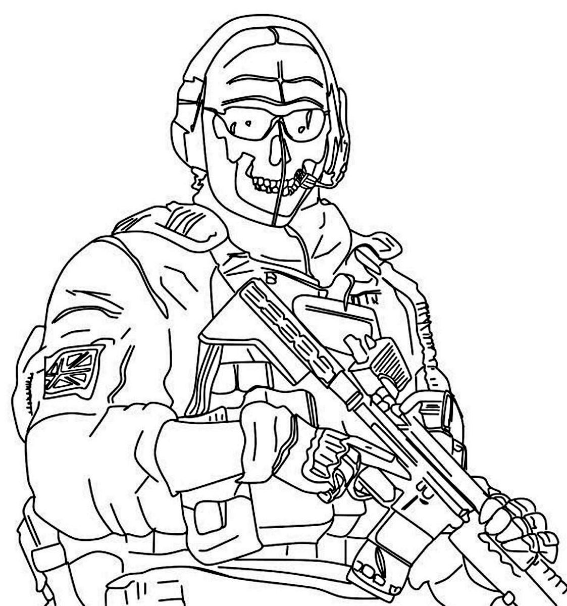 Call of Duty 01  coloring page to print and coloring