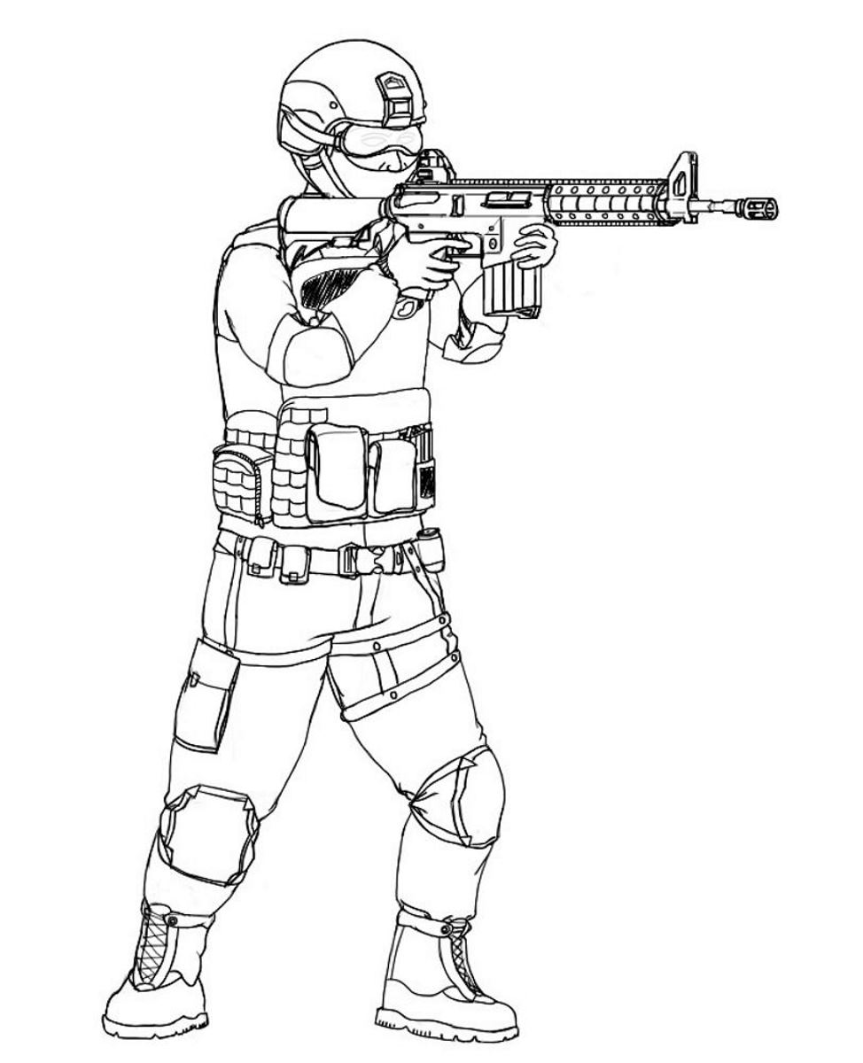 Call of Duty 02  coloring page to print and coloring