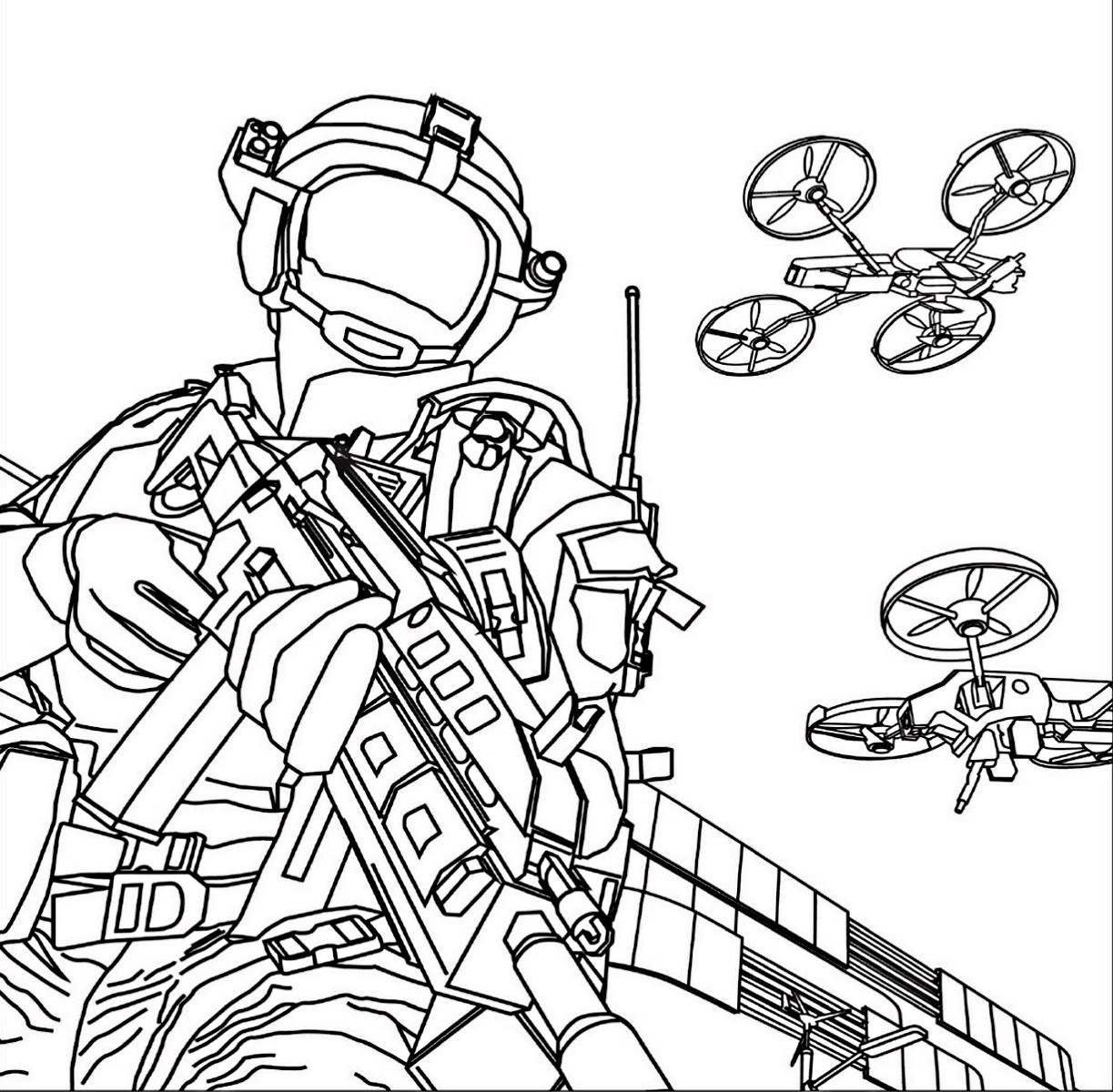 Coloriage 03 de Call of Duty  imprimer et colorier