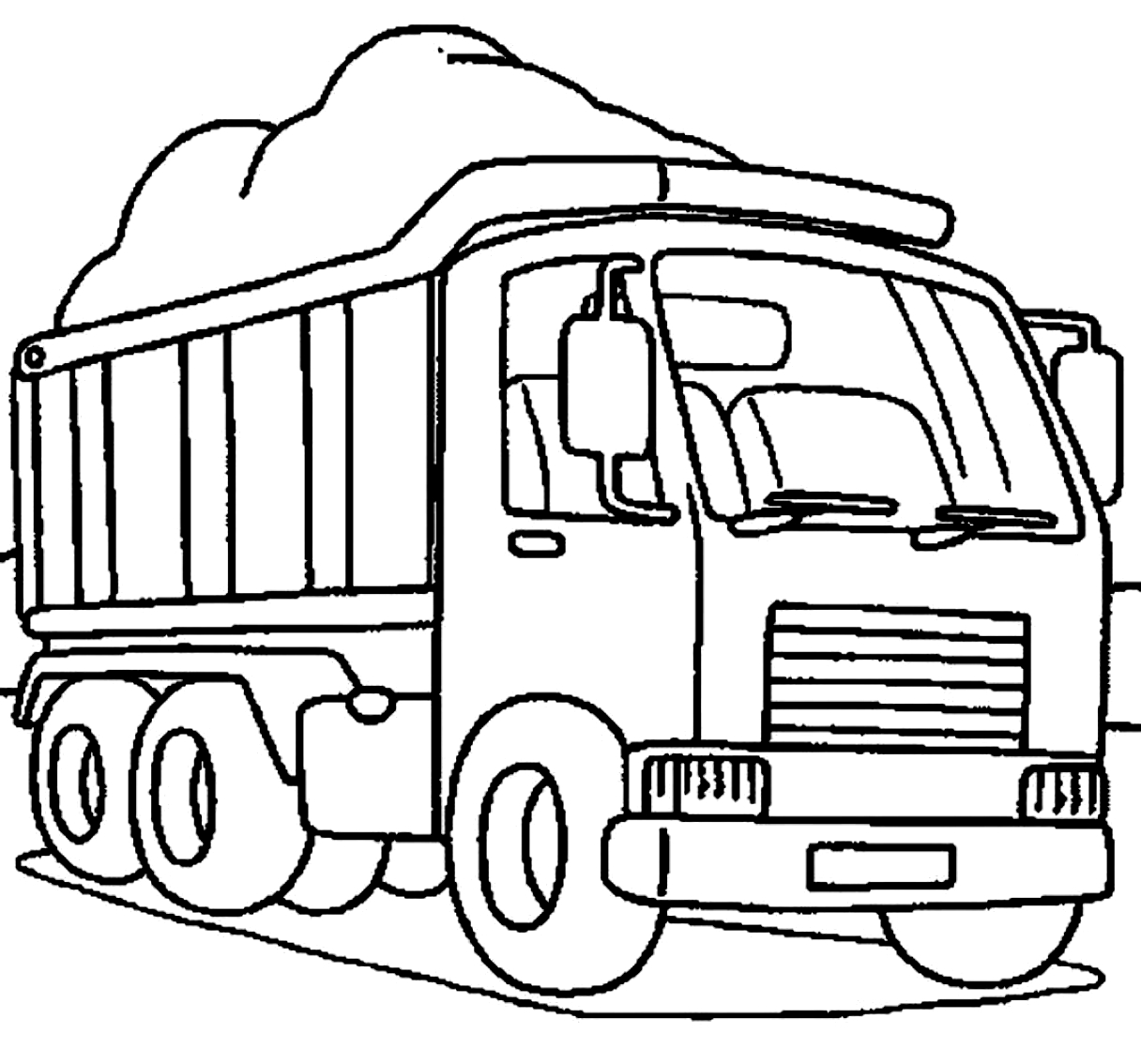 Disegno 20 di camion da stampare e colorare