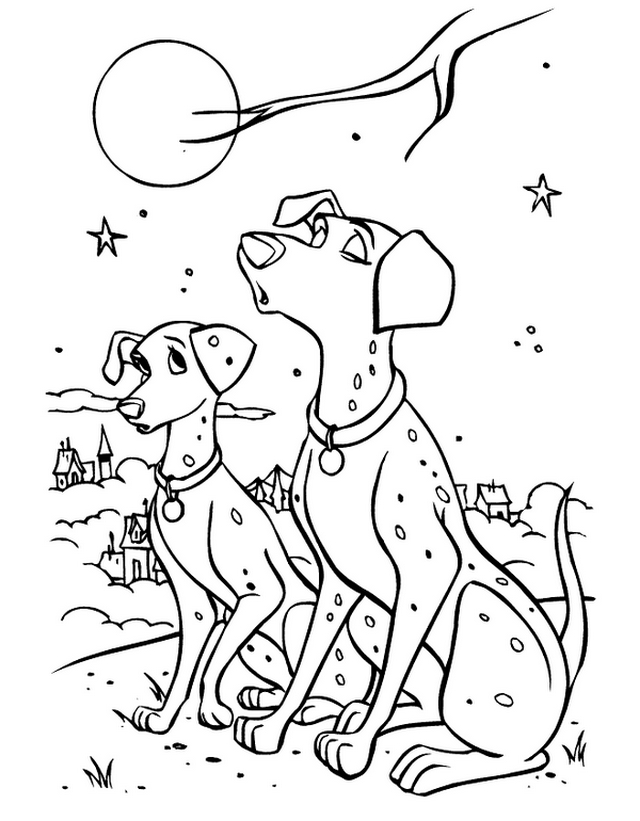Drawing 18 from dogs coloring page to print and coloring