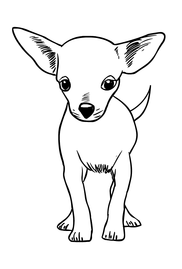 Dibujo de perros para imprimir y colorear