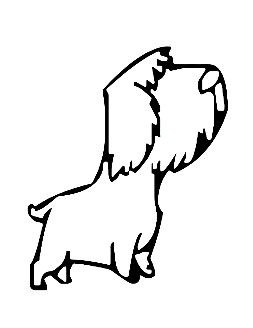 صفحة التلوين الكلب للأطفال
