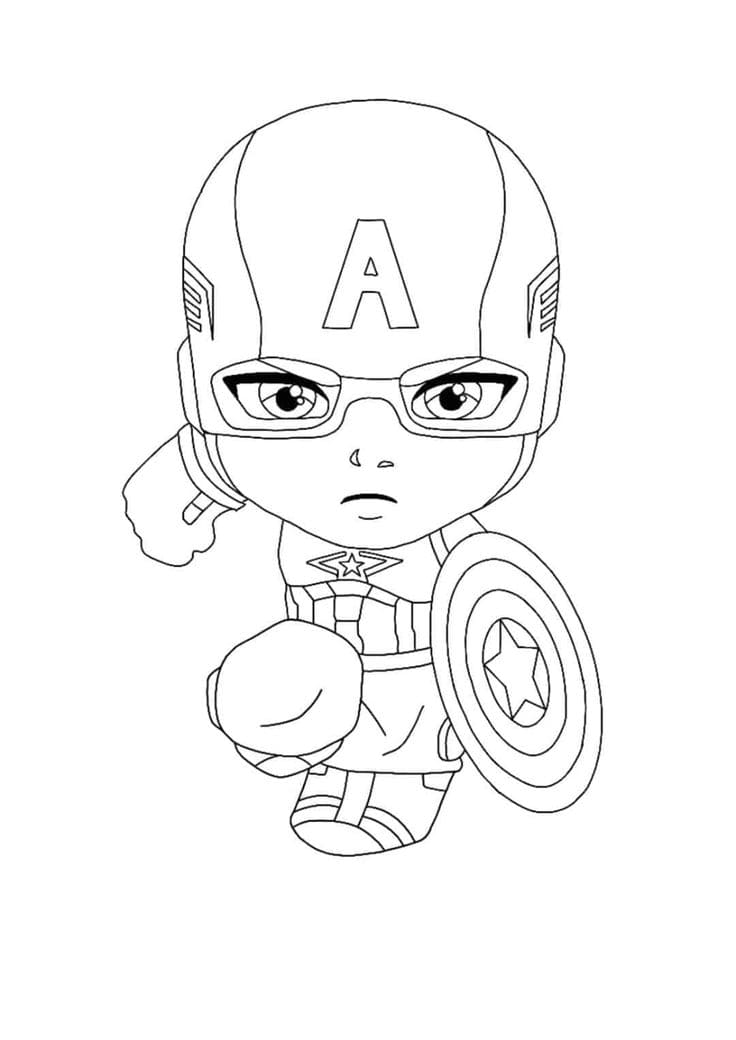 Captain America 17  coloring page to print and coloring