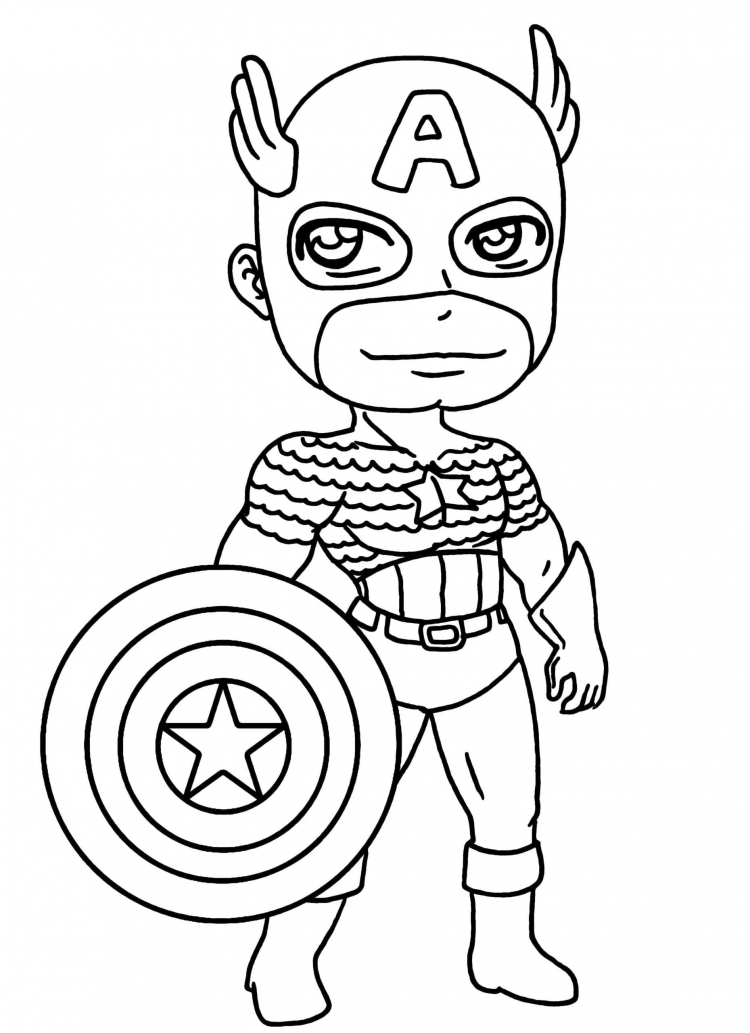 Coloriage 24 de Captain America  imprimer et colorier