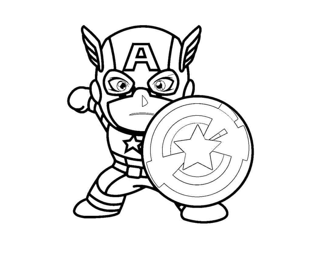 Captain America målarbok