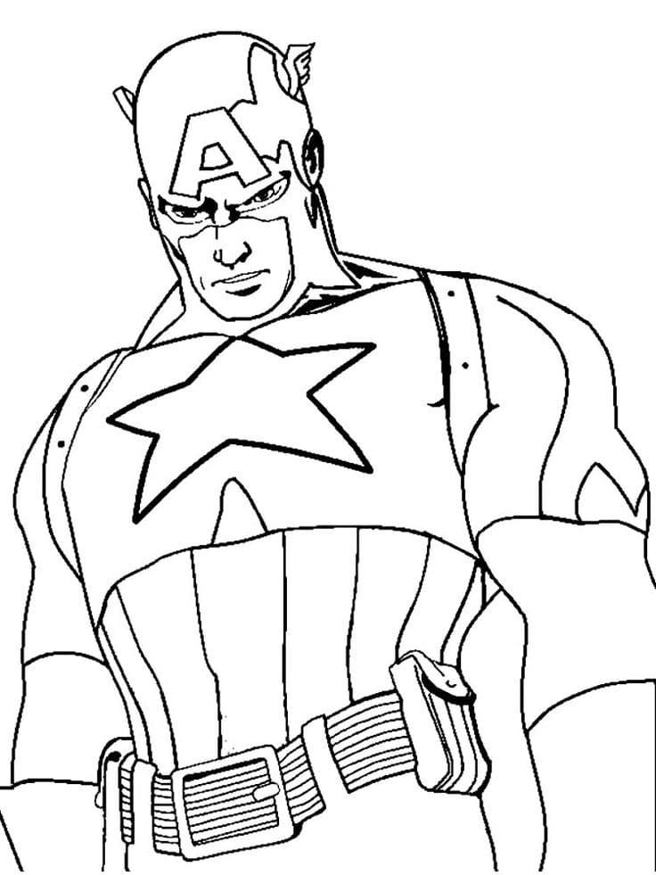 Captain America målarbok