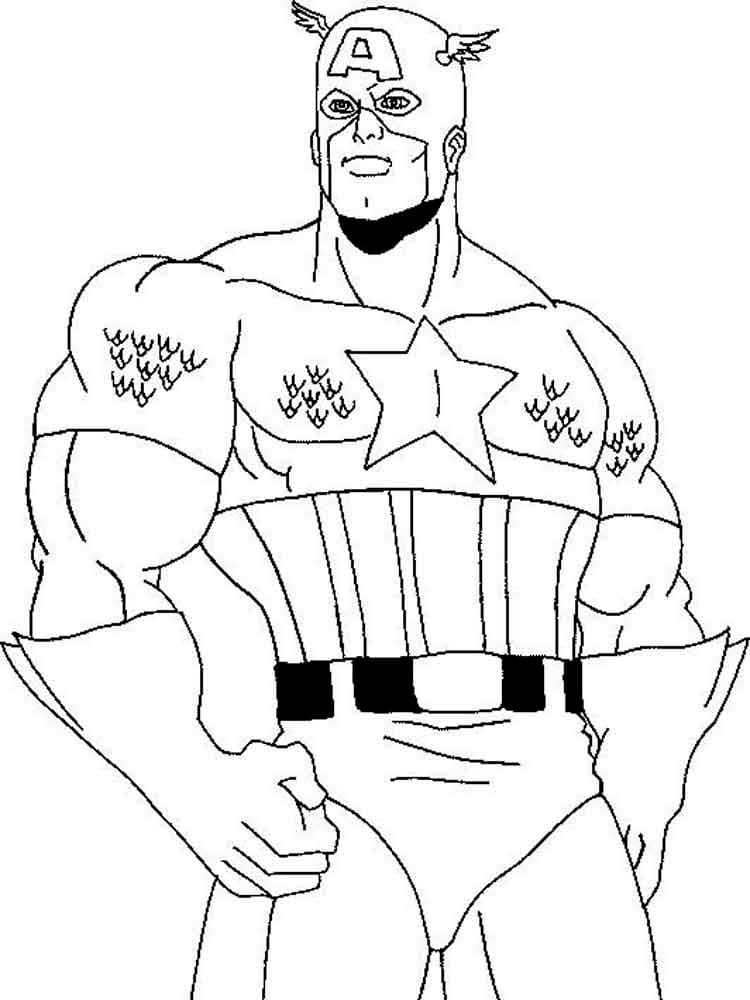 Captain America 48  coloring page to print and coloring