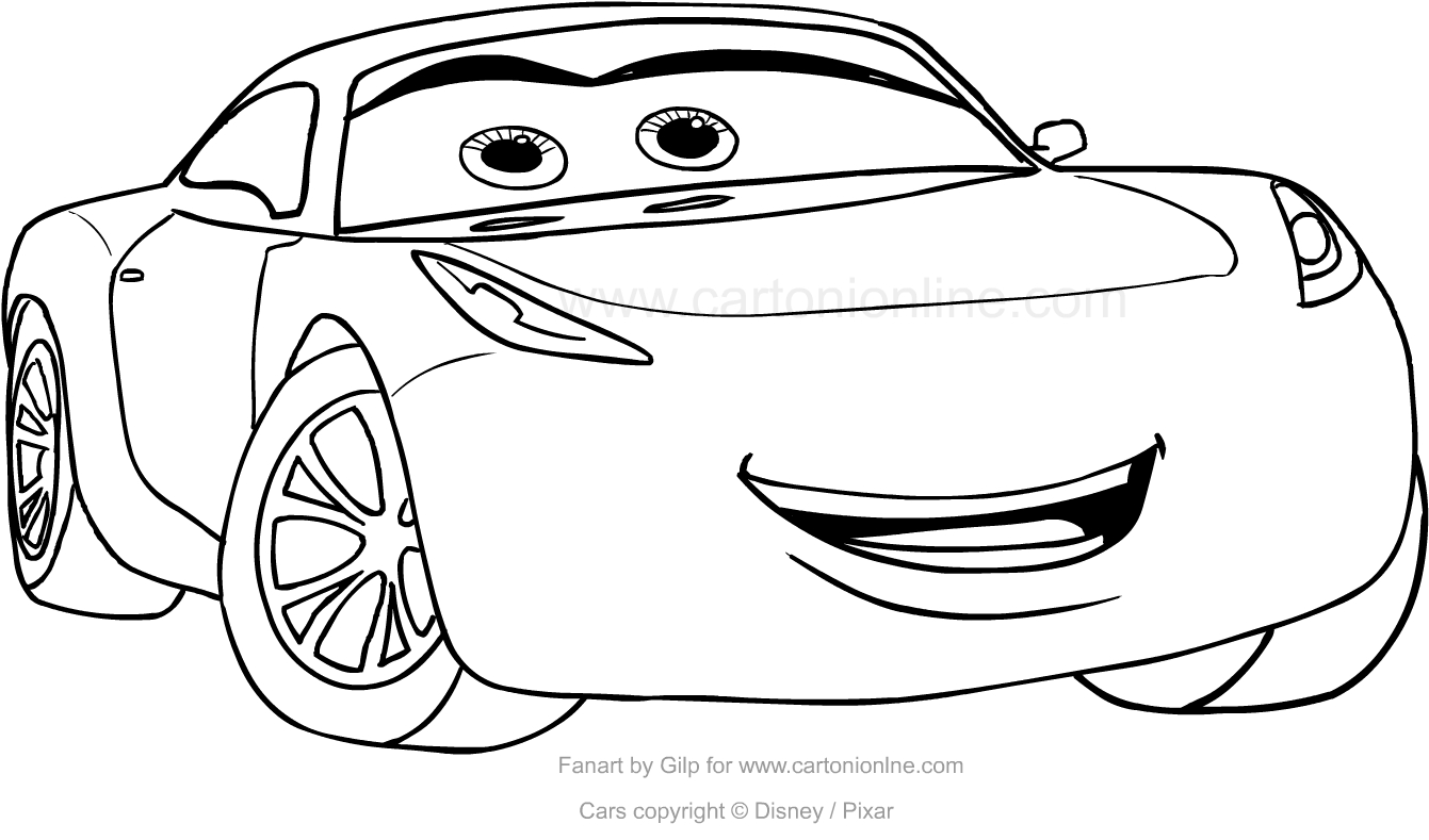 Dibujo de Cruz Ramirez de Cars para imprimir y colorear