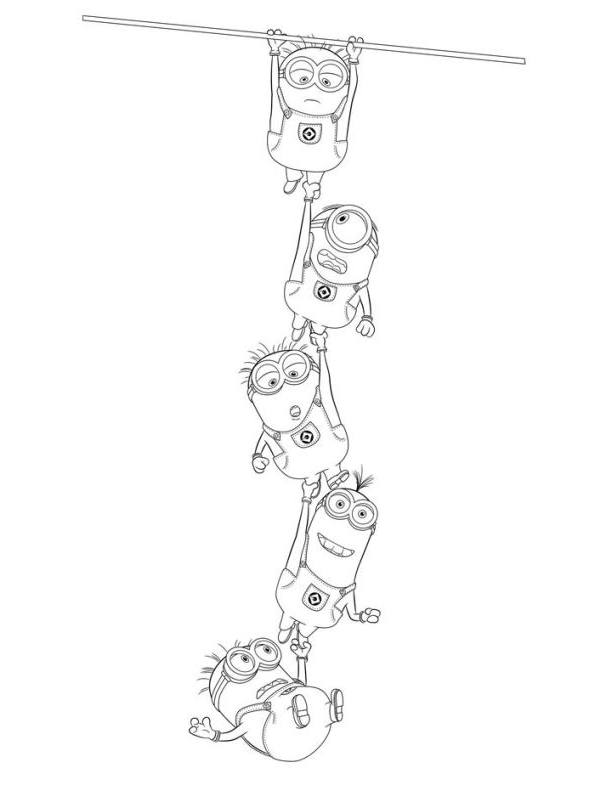 Drawing 2 from Despicable Me coloring page to print and coloring