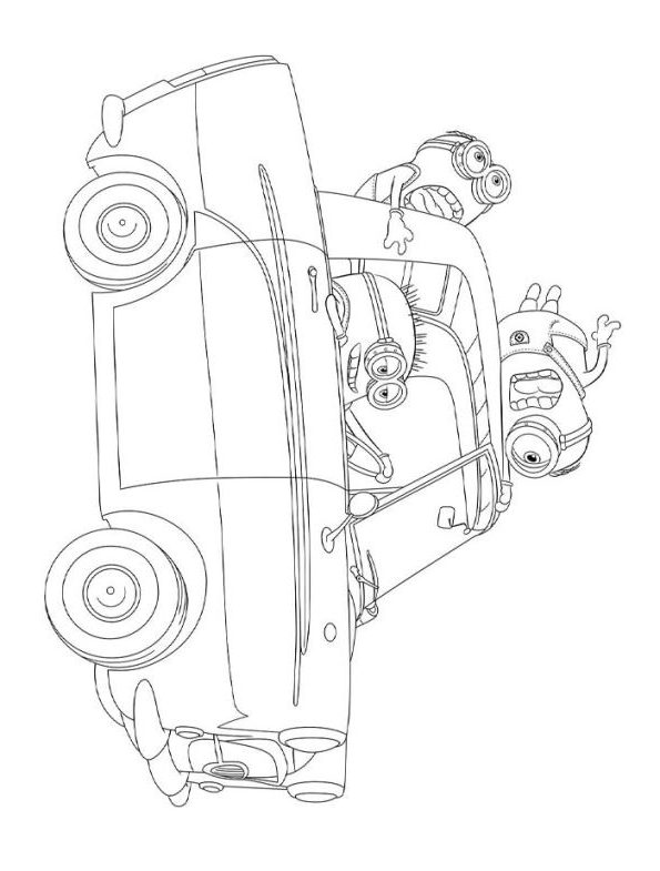 Drawing 4 from Despicable Me coloring page to print and coloring
