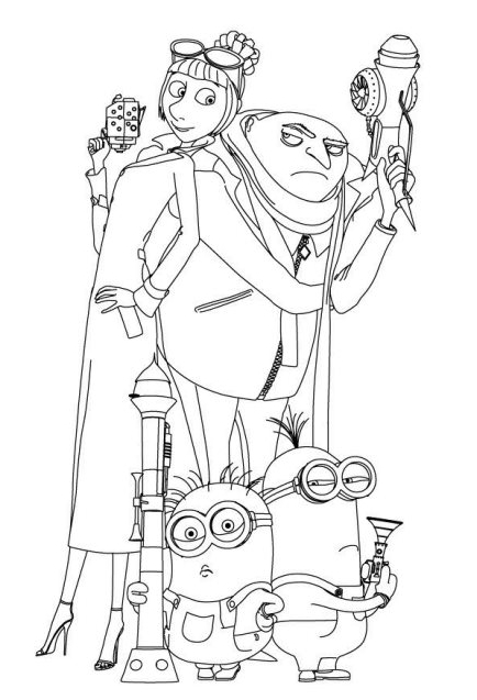 Drawing 9 from Despicable Me coloring page to print and coloring