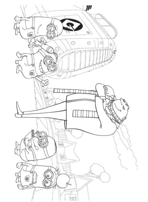 Drawing 17 from Despicable Me coloring page to print and coloring
