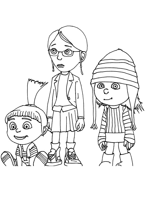 Drawing 20 from Despicable Me coloring page to print and coloring