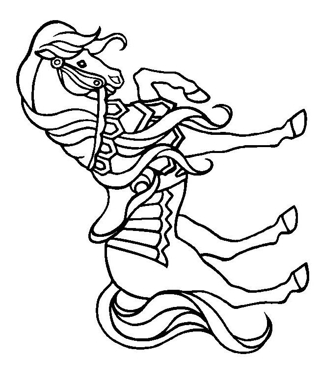 Drawing 4 from horses coloring page to print and coloring