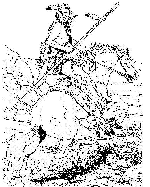 Drawing 24 from horses coloring page to print and coloring