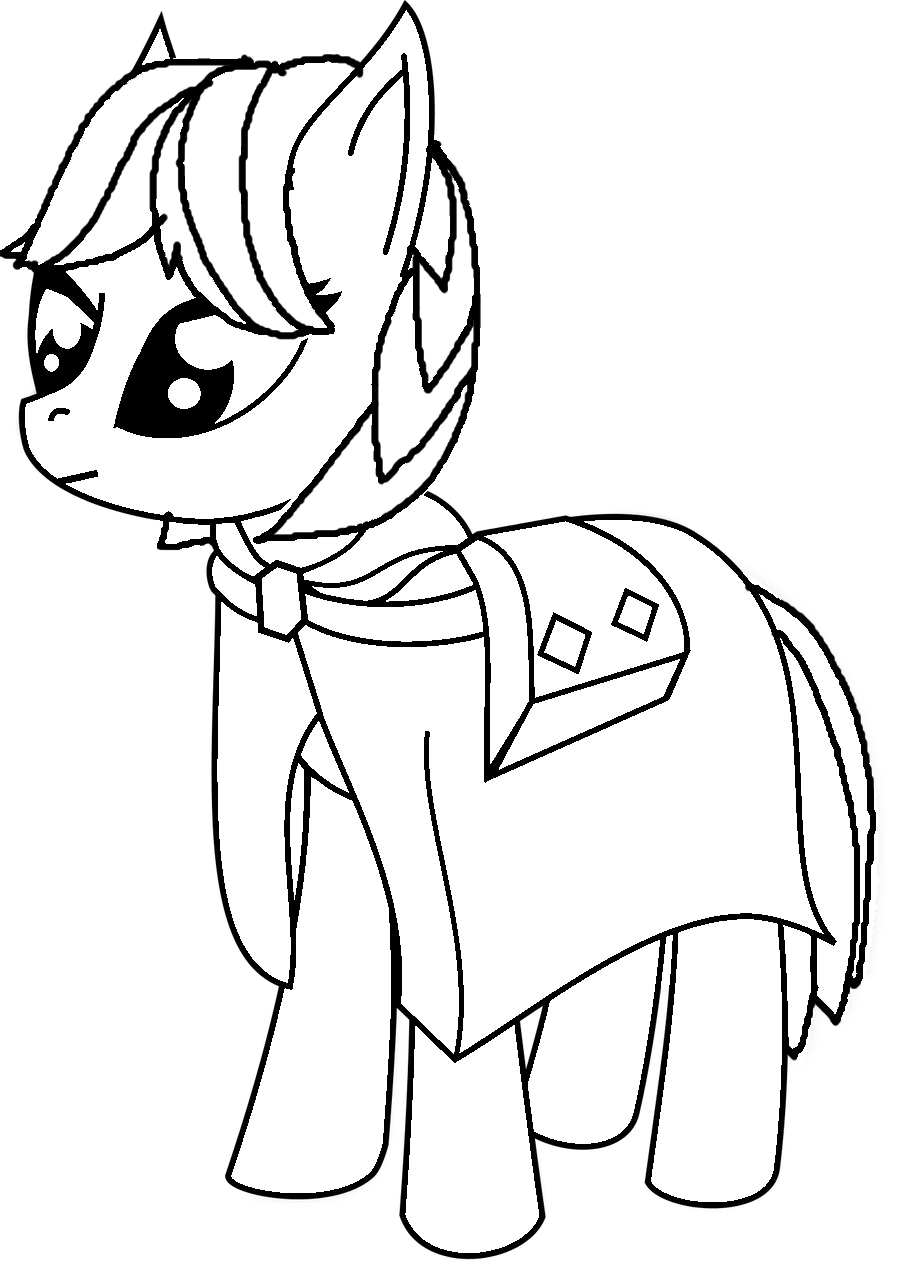 Dibujo de caballo de fantasía kawaii para colorear