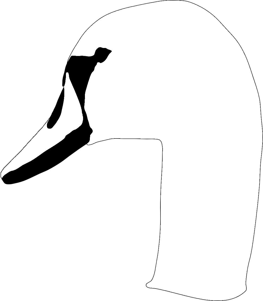 Kleurplaat van een zwaan