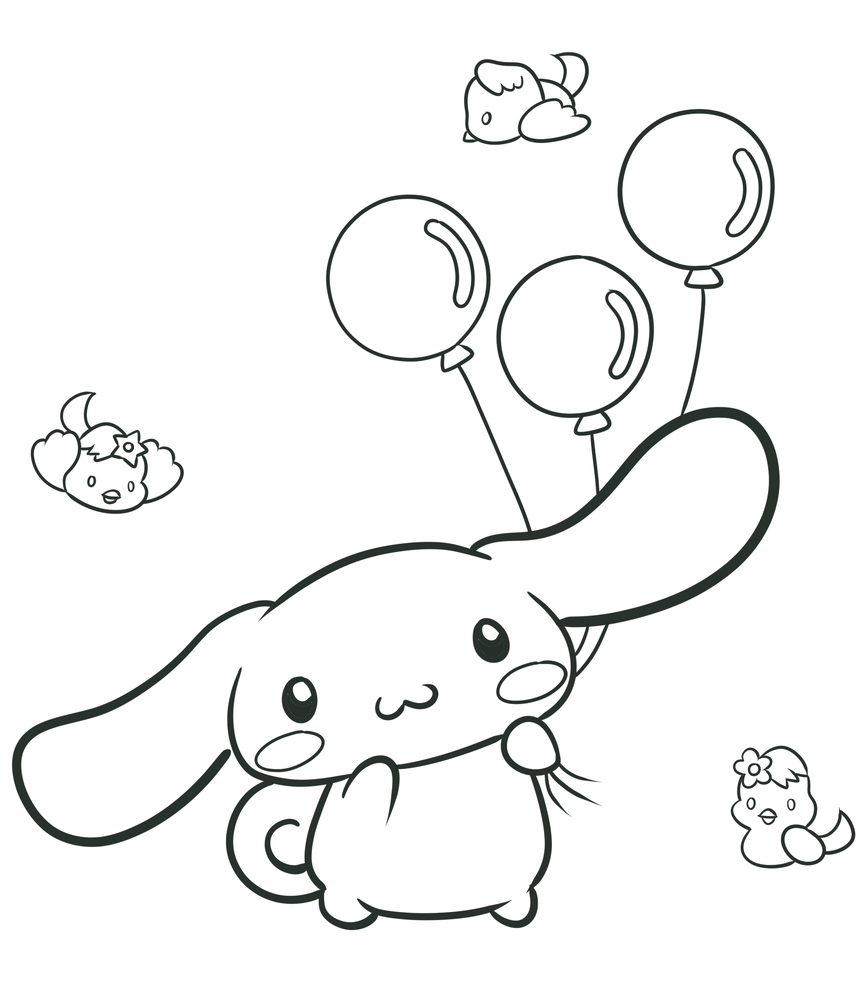 Coloriage de Cinnamoroll 08 de Cinnamoroll à imprimer et colorier