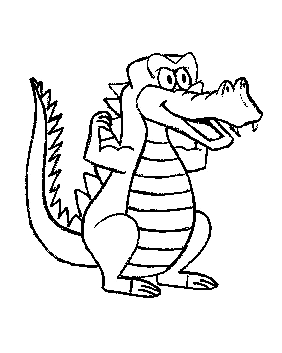 Desenho 3 de crocodilos para imprimir e colorir