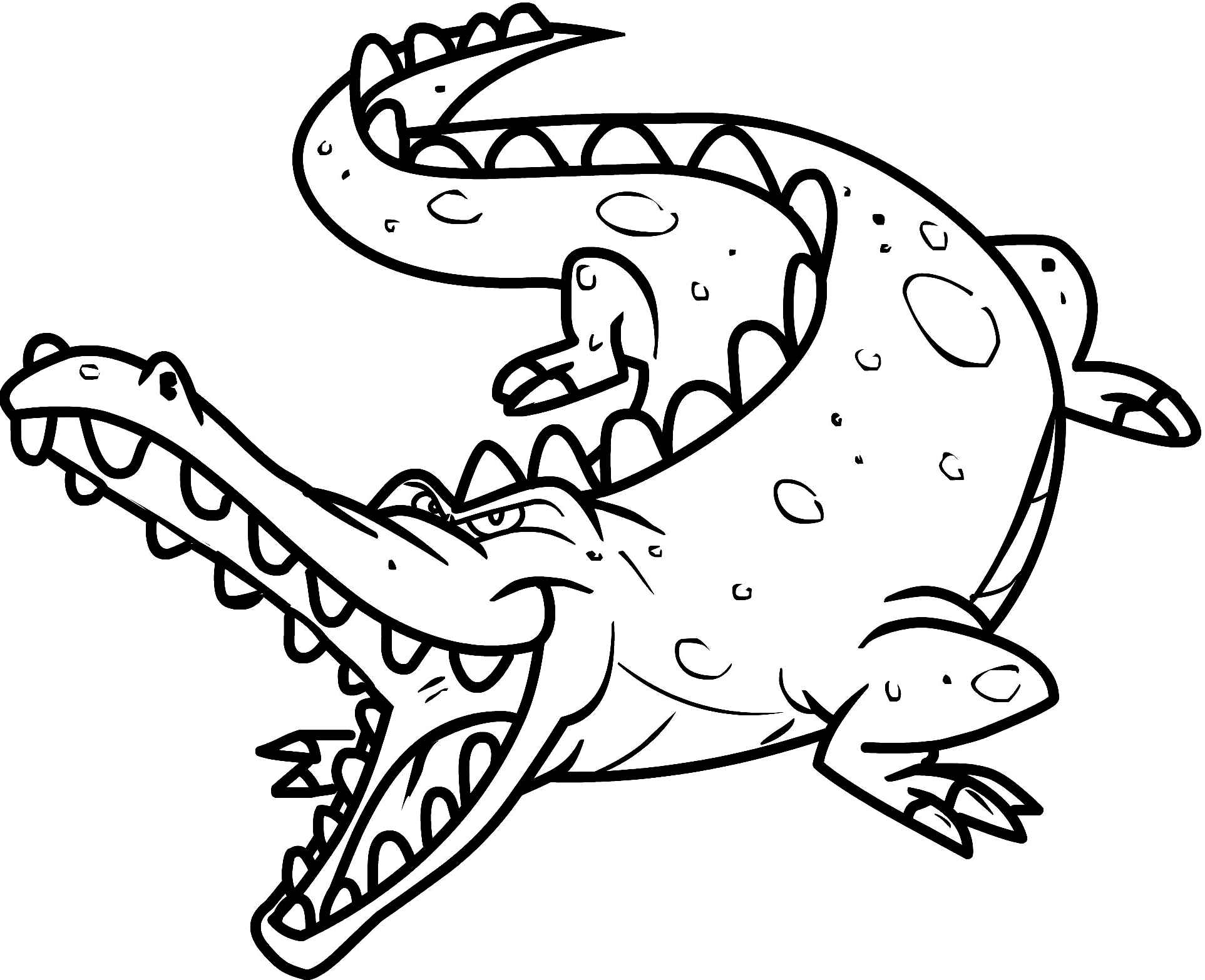 Desenho 11 de crocodilos para imprimir e colorir