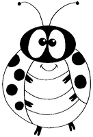 Ladybird coloring page