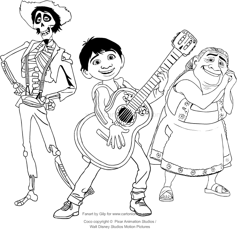 Coco (Disney Pixar) målarbilder