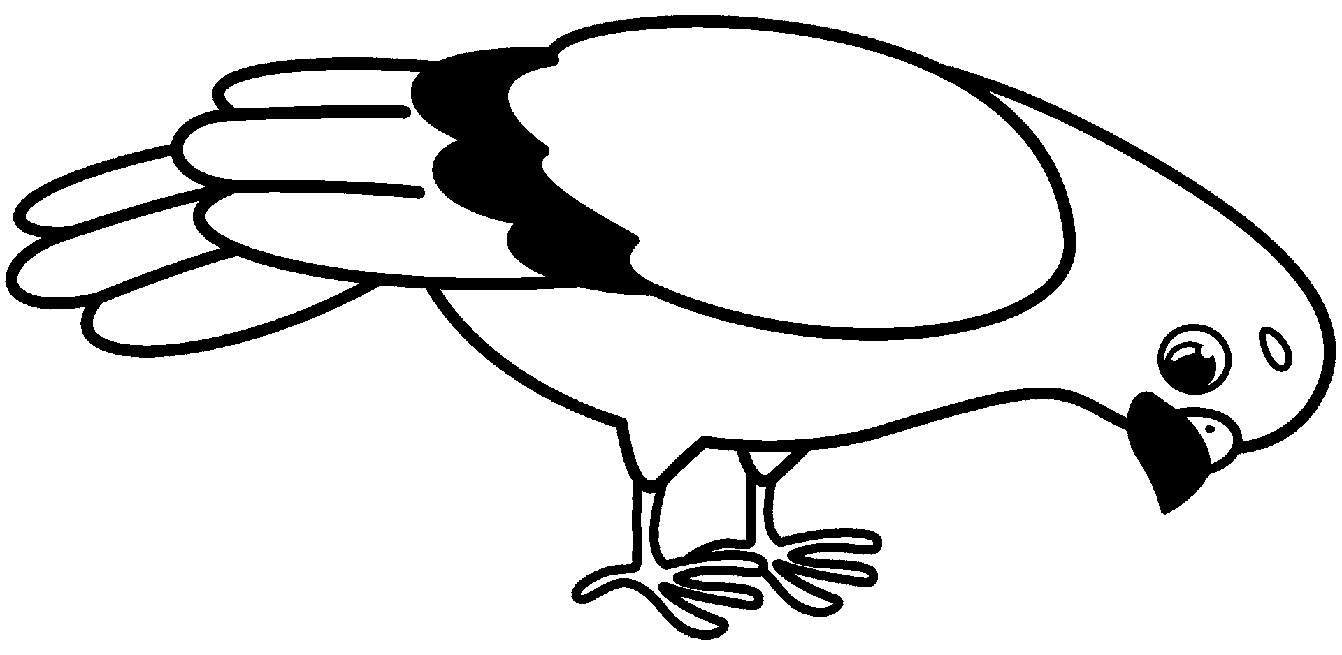 Coloring page of a dove