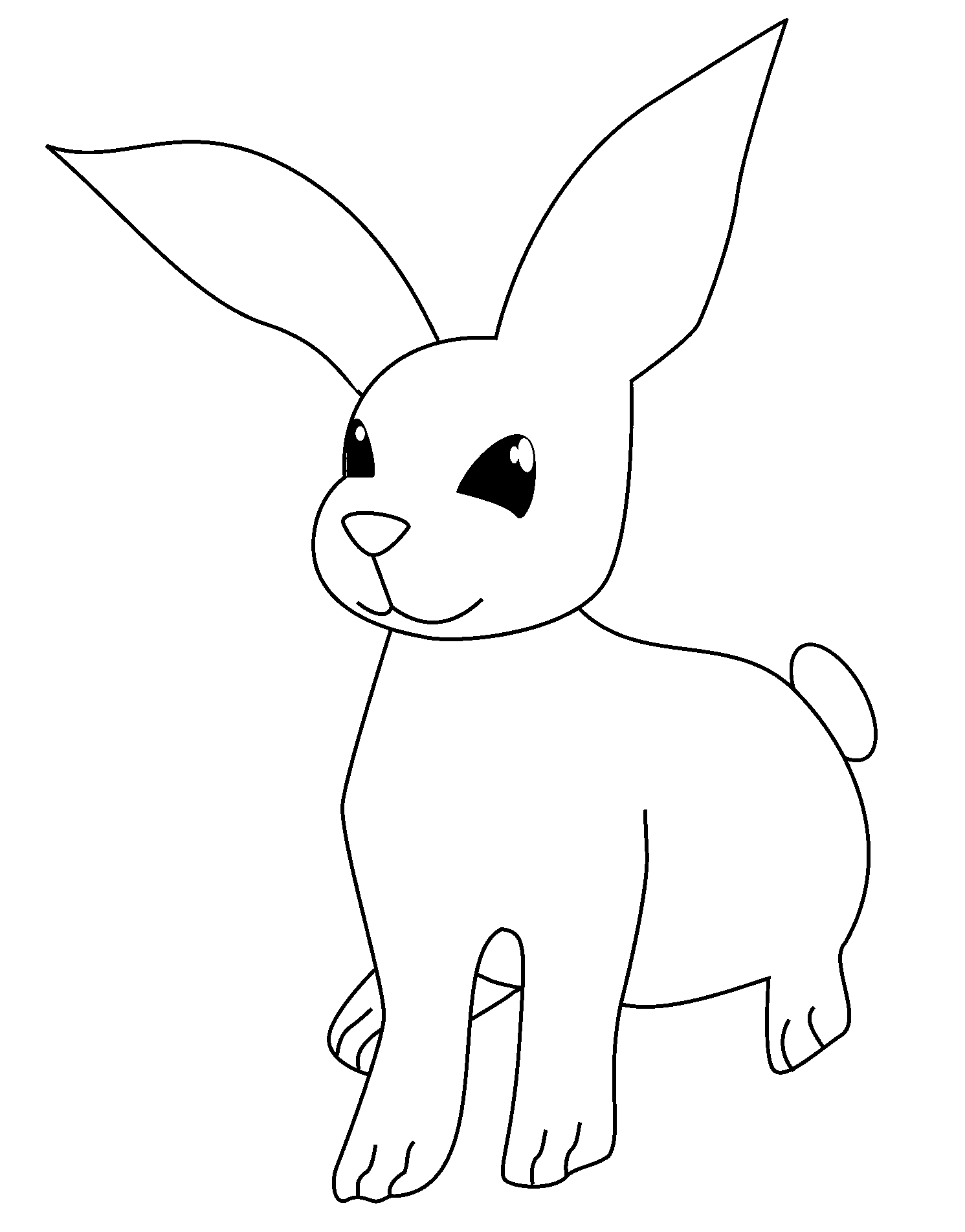 Disegno da colorare di un coniglio