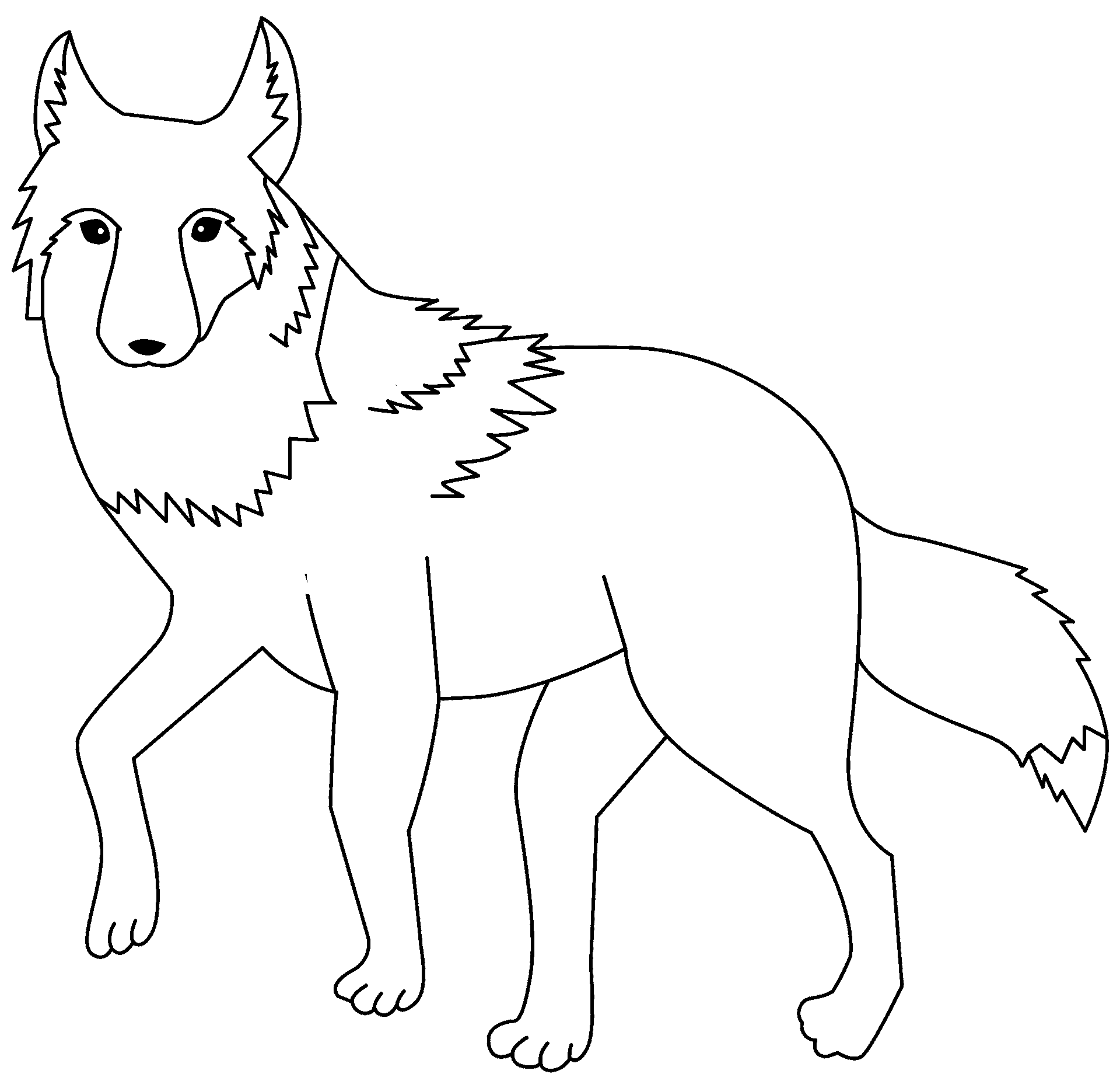 Kleurplaat van een coyote