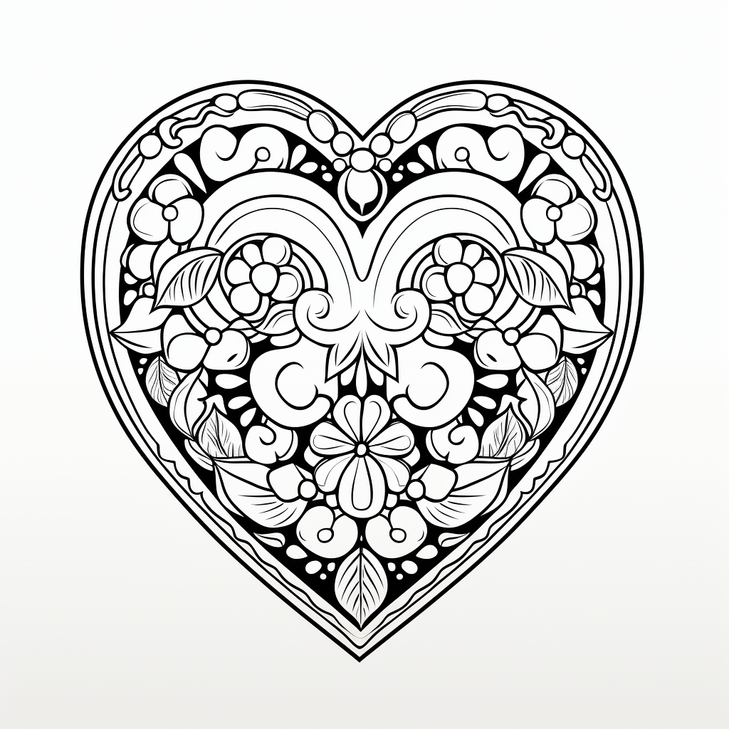 heart 15  coloring page to print and coloring