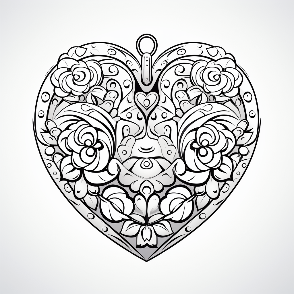 Zeichnung von 17 Herzen zum Ausdrucken und Ausmalen