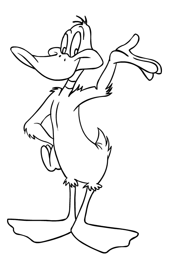 Disegno di Daffy Duck da stampare e colorare