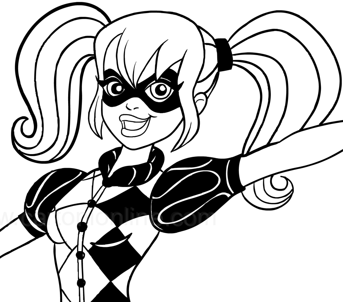 Coloriage de Guépard au premier plan (DC Superhero Girls) à imprimer et colorier